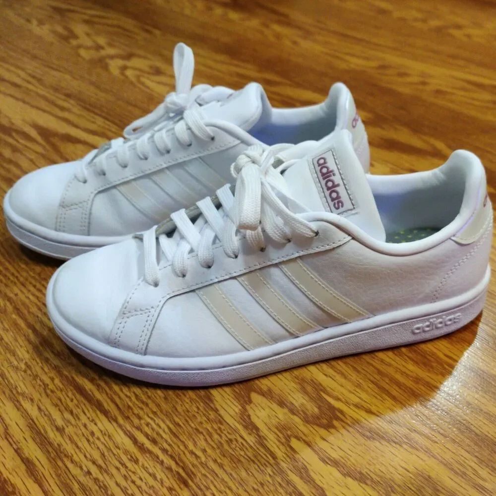 Adidas X Zoe Saldana Grand Court Women’s Sneakers ~ Very Nice Condition ~ SZ 6.5